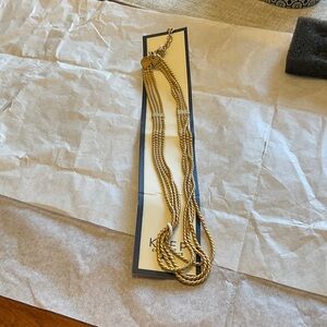 Stella & Dot Multi-Strand Gold Tone  Keep  Charm Necklace